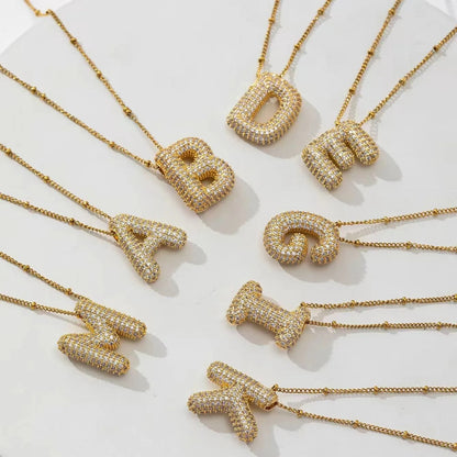 Bubble Initial Necklace